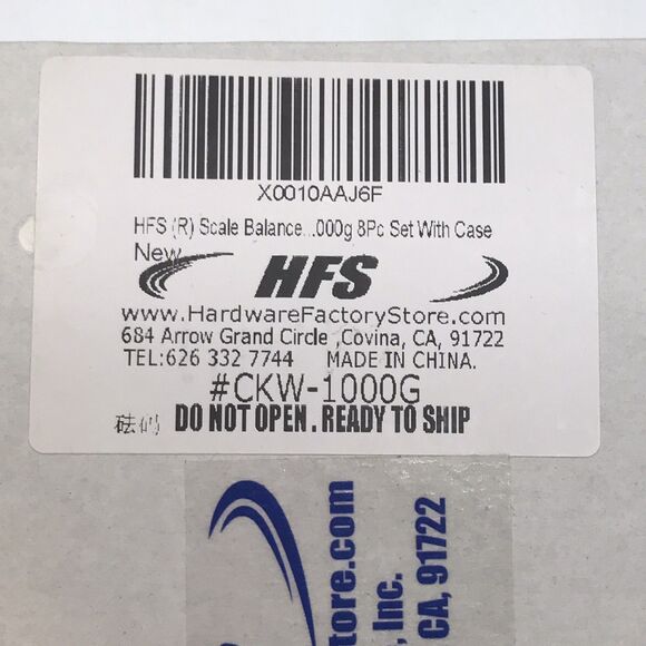 HFS(R) Scale Balance Calibration Weight Set - 10-1000G 8Pc Set with Case NEW - Picture 9 of 10
